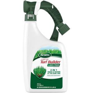 Scotts Liquid Turf Builder Lawn Fertilizer for All Grass Types, Feeds and Waters Lawn at Same Time, 32 fl. oz.(1-Pack)