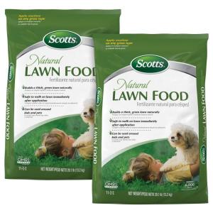 Scotts Natural Lawn Food, Lawn Fertilizer, For All Grass Types, Apply Any Season, OMRI Listed, Covers 4,000 sq. ft., 29.1 lbs.(2 Pack)