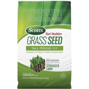 Scotts Professional Turfgrass Seed Tall Fescue Mix, Uncoated, 99.9% Weed Free, 50 lbs.(16 lb.)