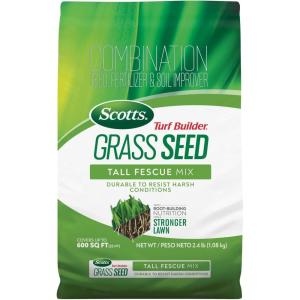 Scotts Professional Turfgrass Seed Tall Fescue Mix, Uncoated, 99.9% Weed Free, 50 lbs.(2.4 lb.)