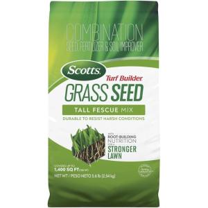 Scotts Professional Turfgrass Seed Tall Fescue Mix, Uncoated, 99.9% Weed Free, 50 lbs.(5.6 lb.)