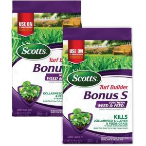 Scotts Turf Builder Bonus S Southern Weed & Feed2 – Weed Killer and Lawn Fertilizer, Lawn Care, 10,000 Sq. Ft., 34.48 Ibs.(5 000 sq. ft. (2-Pack))