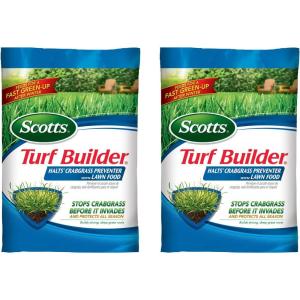 Scotts Turf Builder Halts Crabgrass Preventer with Lawn Food – Pre-Emergent Weed Killer, Lawn Fertilizer, 5,000 sq. ft., 13.35 lb(15 000 sq. ft. – 2 Pack)