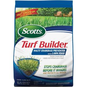Scotts Turf Builder Halts Crabgrass Preventer with Lawn Food – Pre-Emergent Weed Killer, Lawn Fertilizer, 5,000 sq. ft., 13.35 lb(15 000 sq. ft.)