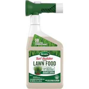 Scotts Turf Builder Liquid Lawn Food Plus Weed Control – Weed and Feed Spray, Controls Dandelions, Clover, and Others as Listed, 32 fl. oz.(Lawn Food)