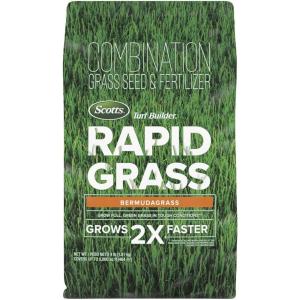 Scotts Turf Builder Rapid Grass Bermudagrass, Combination Grass Seed and Fertilizer, Grows Full Green Grass, 4 lbs(4 lb)