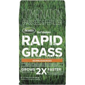 Scotts Turf Builder Rapid Grass Bermudagrass, Combination Grass Seed and Fertilizer, Grows Full Green Grass, 4 lbs(8 lb)