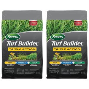 Scotts Turf Builder Triple Action1 – Weed Killer, Crabgrass Preventer, Lawn Fertilizer, 4,000 sq. ft. (2-Pack)(24 000 sq. ft.)
