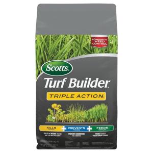 Scotts Turf Builder Triple Action1 – Weed Killer, Crabgrass Preventer, Lawn Fertilizer, 4,000 sq. ft. (2-Pack)(4 000 sq. ft.)