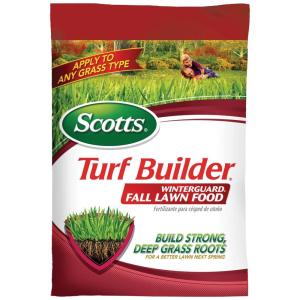 Scotts Turf Builder WinterGuard Fall Lawn Fertilizer for All Grass Types, 5,000 sq. ft., 12.5 lbs.(12 000 sq. ft.)