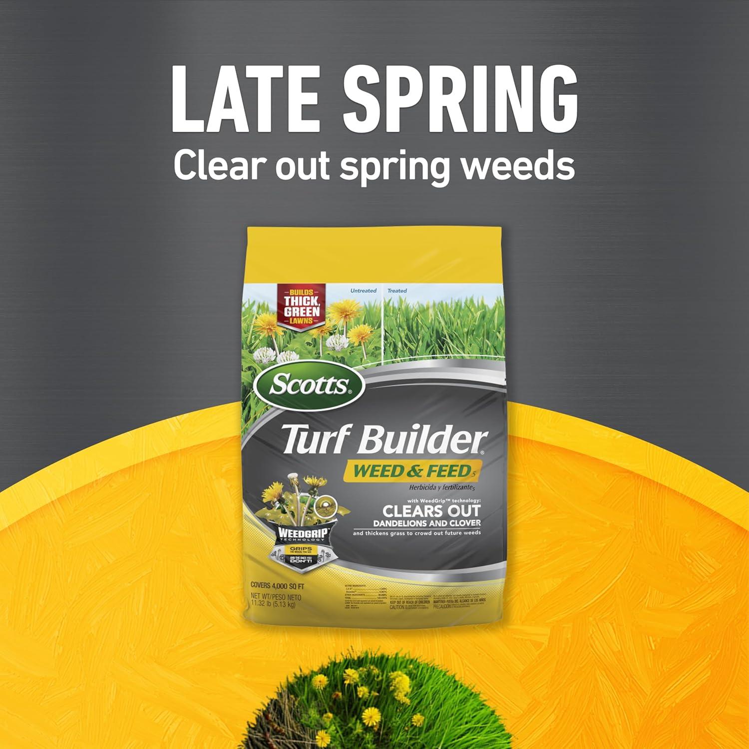 image:imageScotts Turf Builder Bundle for Small Northern Lawns and a Scotts Turf Builder EdgeGuard Mini Broadcast Spreader for Seamless Application4Step
