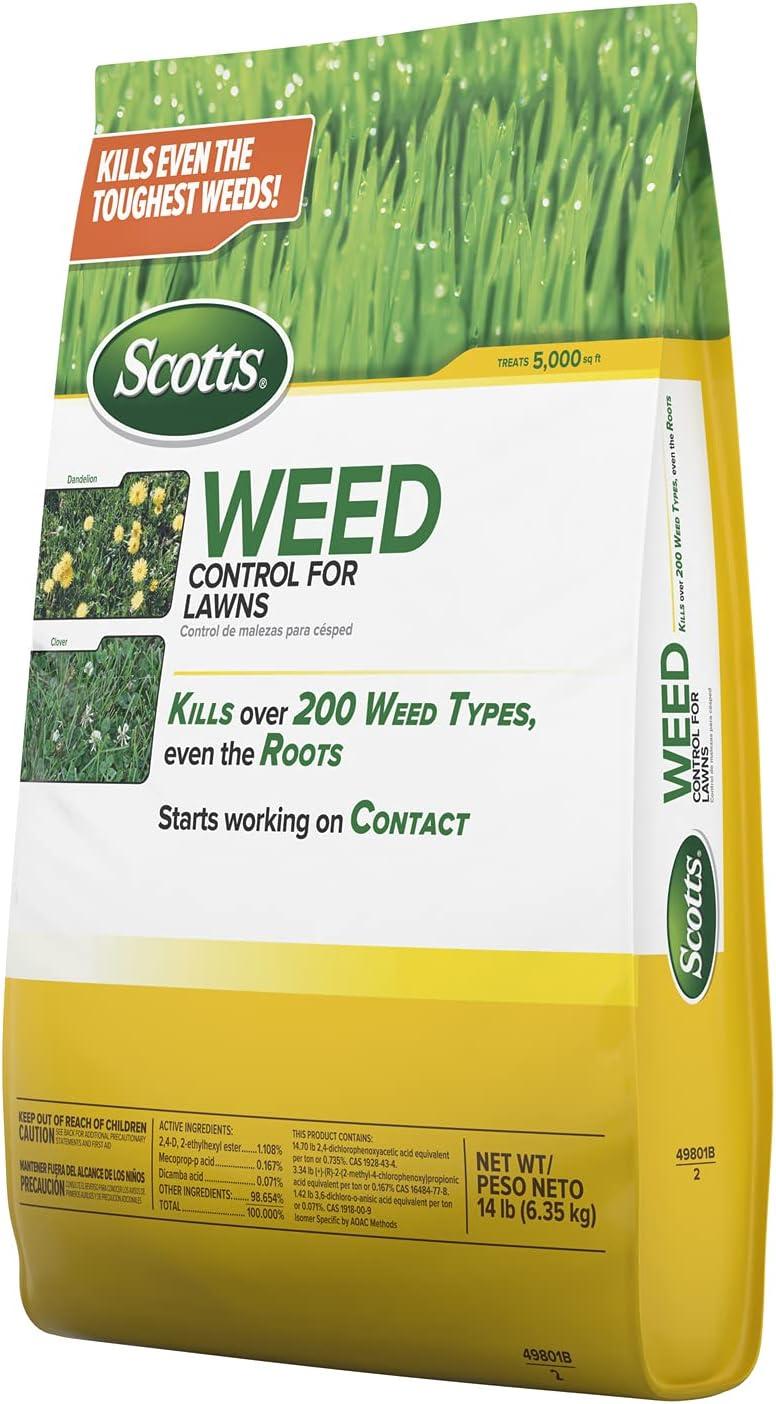 image:imageScotts Weed Control for Lawns Weed Killer Kills Over 200 Weed Types Including Dandelion and Clover 5000 sq ft 14 lbs