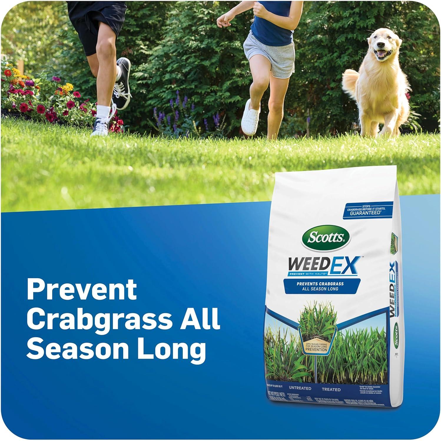 image:imageScotts WeedEx Prevent with Halts Crabgrass Preventer PreEmergent Grassy Weed Killer 5000 sq ft 1006 lbs