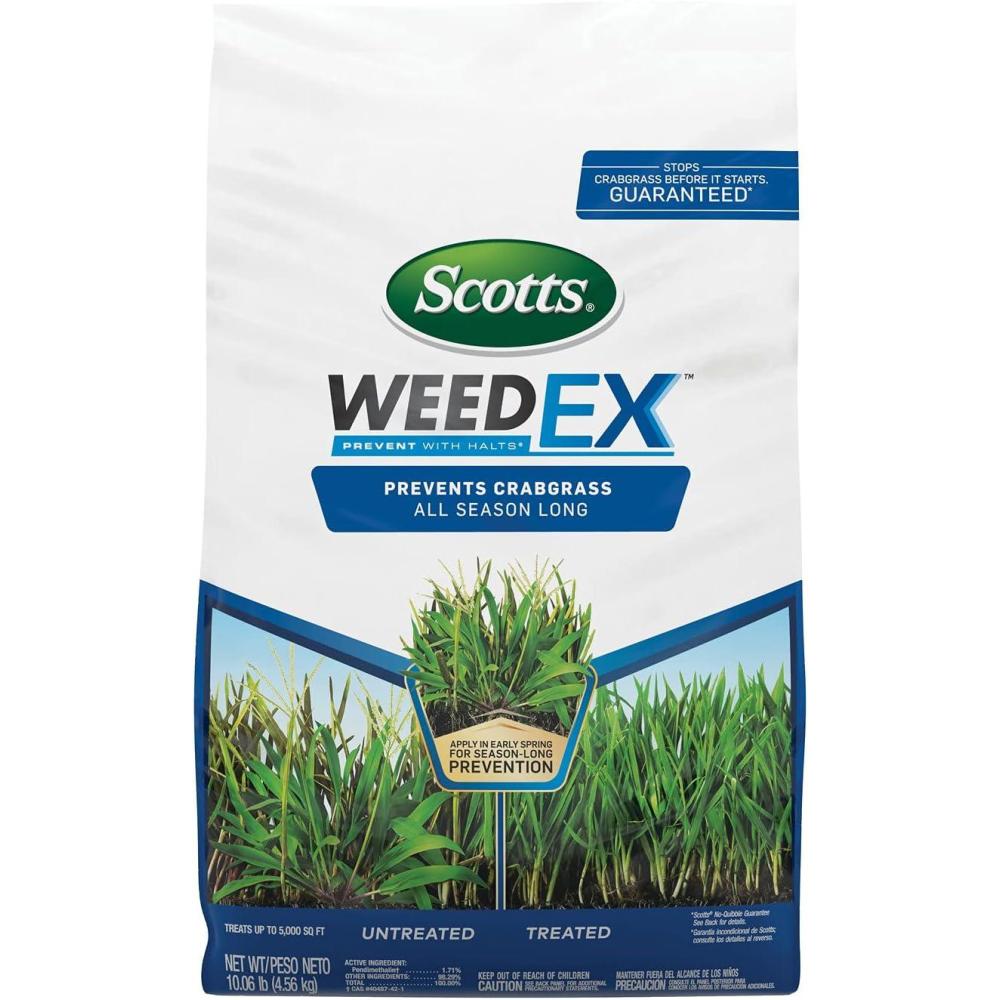 image:imageScotts WeedEx Prevent with Halts Crabgrass Preventer PreEmergent Grassy Weed Killer 5000 sq ft 1006 lbs