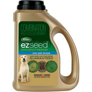 Scotts EZ Seed Dog Spot Repair Sun and Shade, Combination Mulch, Grass Seed Mix and Soil Amendment to Neutralize and Repair Pet Spots, 2 lbs.