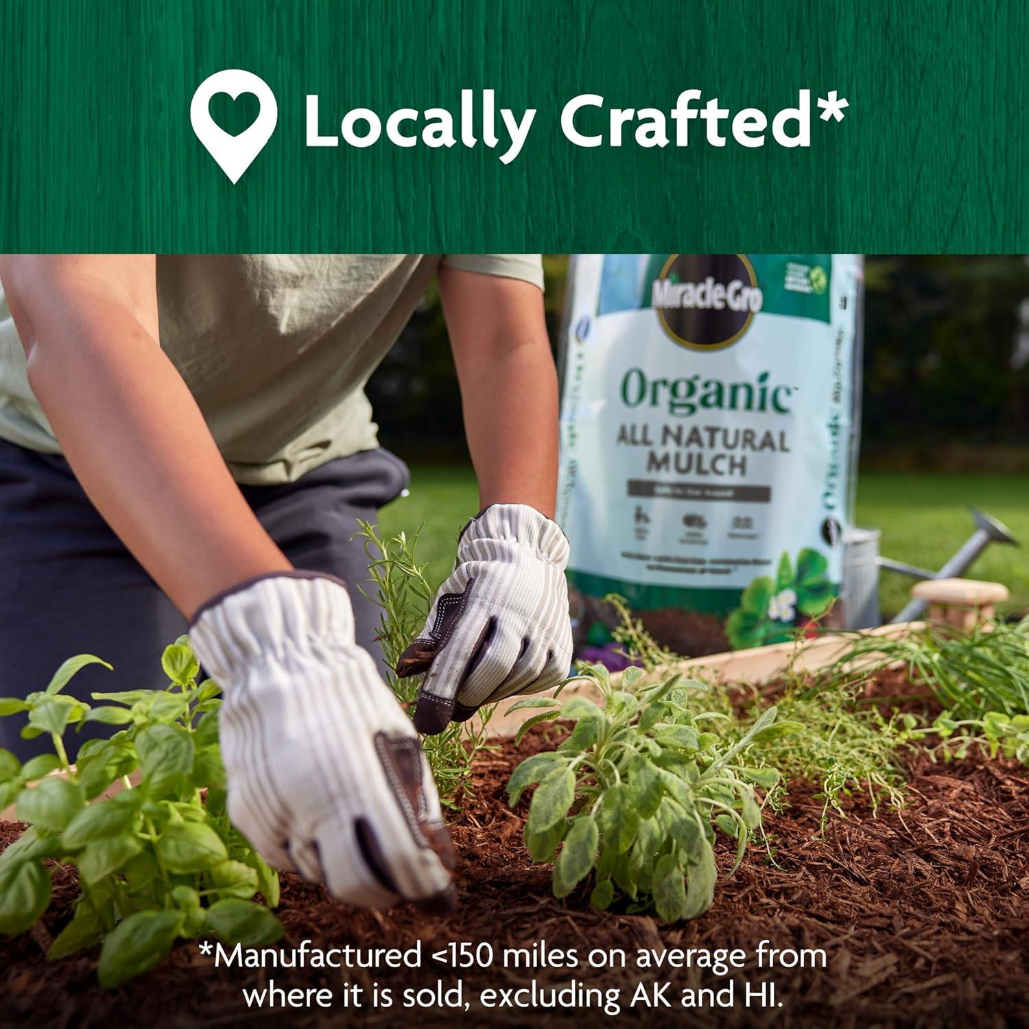 image:imageMiracleGro Organic All Natural Mulch for Landscaping  Bagged and Shredded OMRI Listed 15 cu ft 80Bag Pallet