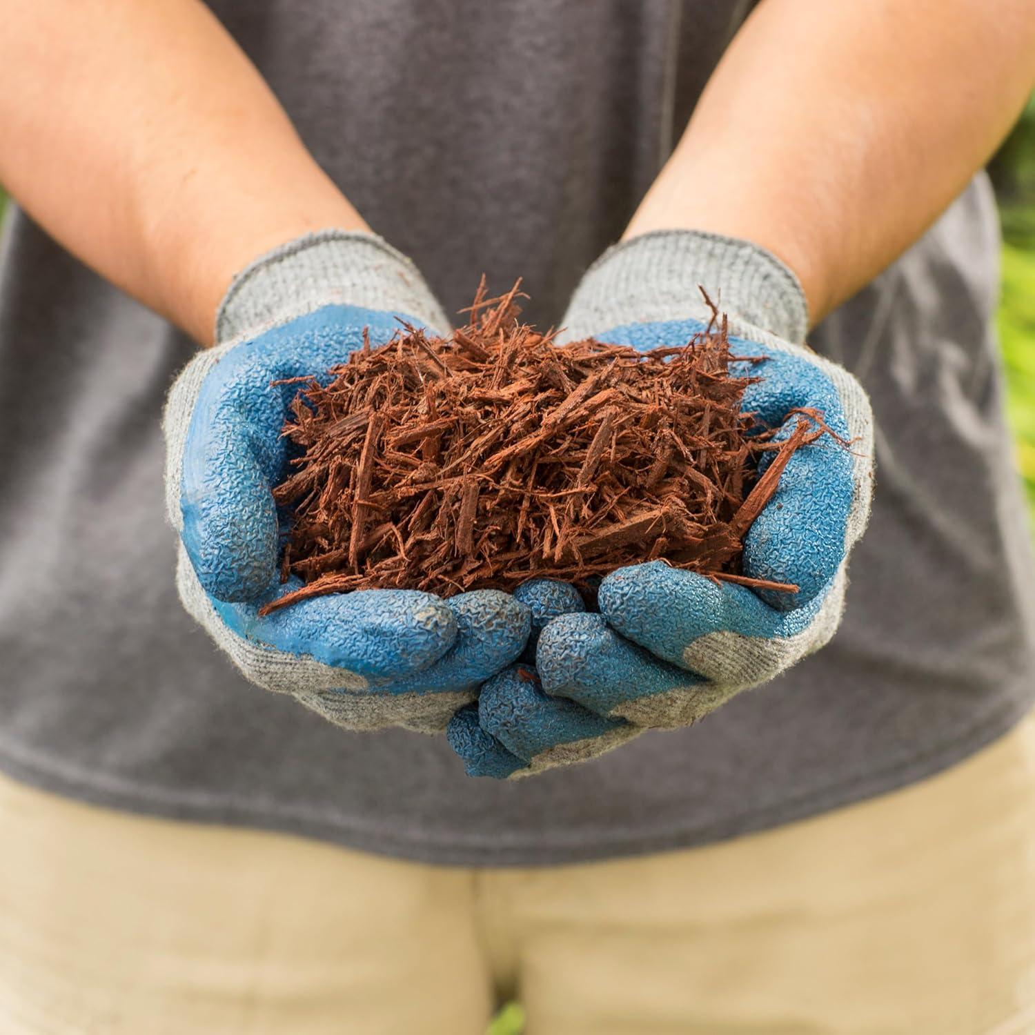 image:imageScotts Nature Scapes Color Enhanced Mulch Deep Forest Brown Wood Shredded and Bagged Brown Landscaping Mulch Bulk Mulch Pallet 15 cu ft Bags Pallet of 80Red