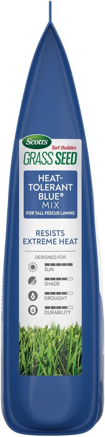 image:imageScotts Turf Builder Grass Seed HeatTolerant Blue Mix for Tall Fescue Lawns Grass Seed Plus Lawn Fertilizer and Soil Improver Covers Up to 1400 sq ft 56 lb24 lb