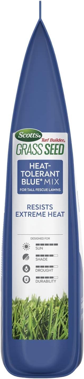 image:imageScotts Turf Builder Grass Seed HeatTolerant Blue Mix for Tall Fescue Lawns Grass Seed Plus Lawn Fertilizer and Soil Improver Covers Up to 1400 sq ft 56 lb56 lb